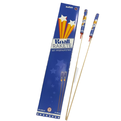 Pulver Pyrotechnik Knallraketen mit Pfeifaufstieg